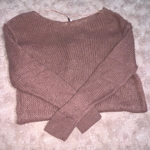 Free People Mauve Knitted Pullover Sweater